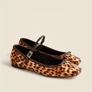 J. Crew Quinn Mary Jane ballet flats in leopard print